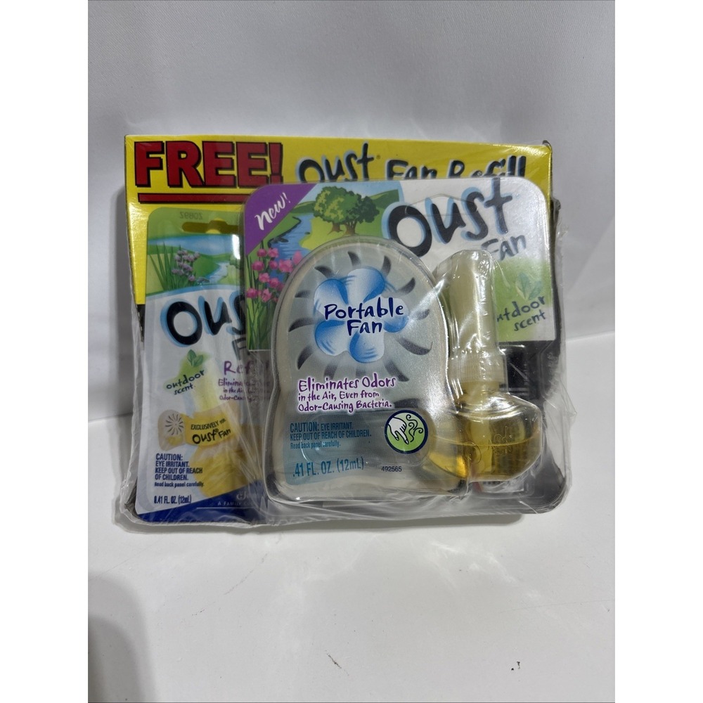 VTG Oust Portable Fan Outdoor Scent Eliminates Odors Discontinued W/Refill New